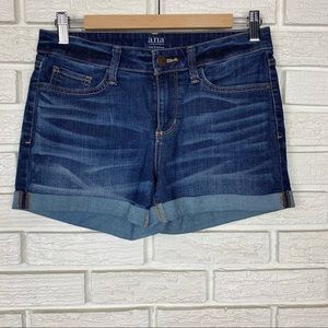 a.n.a. Denim Short Shorts Dark Wash Low Rise Size 4